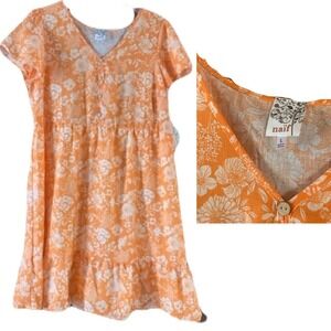 Floral Orange‎ Dress size L